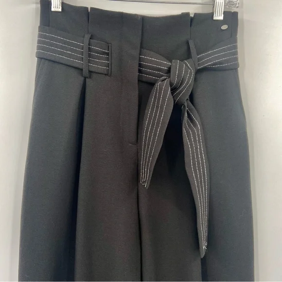 NWT Topshop Paperbag High Waist Black Career Trousers 4 - Picture 10 of 10